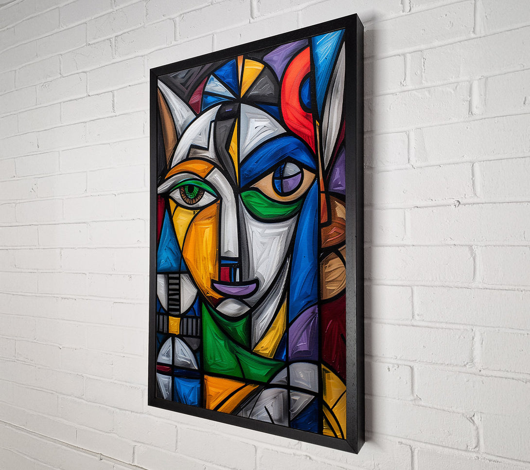  A Canvas Print of Blue Abstract Portrait Canvas Print