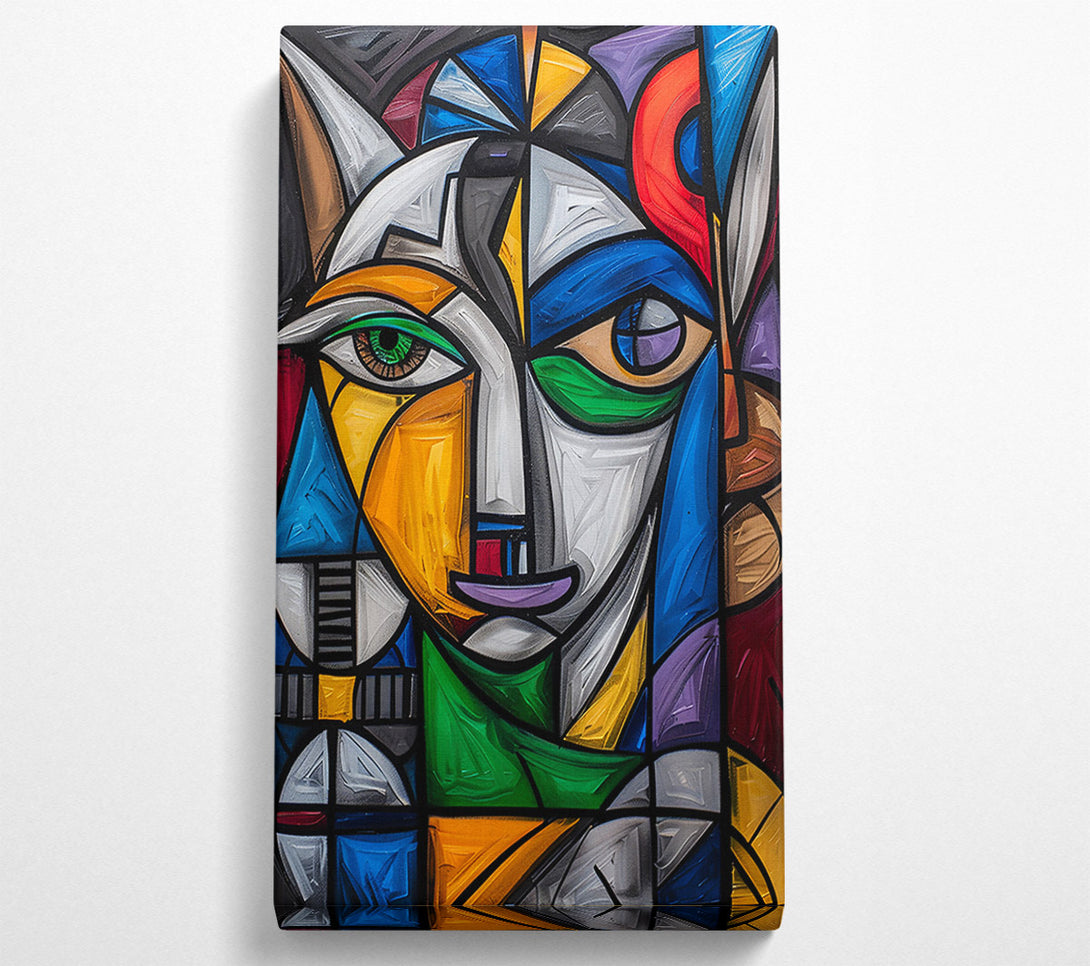  A Canvas Print of Blue Abstract Portrait Canvas Print