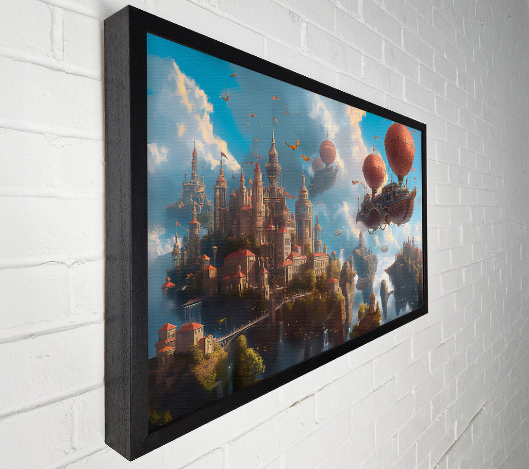  A Canvas Print of Crimson Sky City Canvas Wall Art