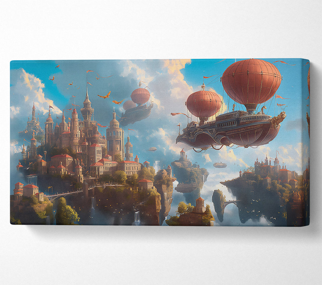  A Canvas Print of Crimson Sky City Canvas Wall Art