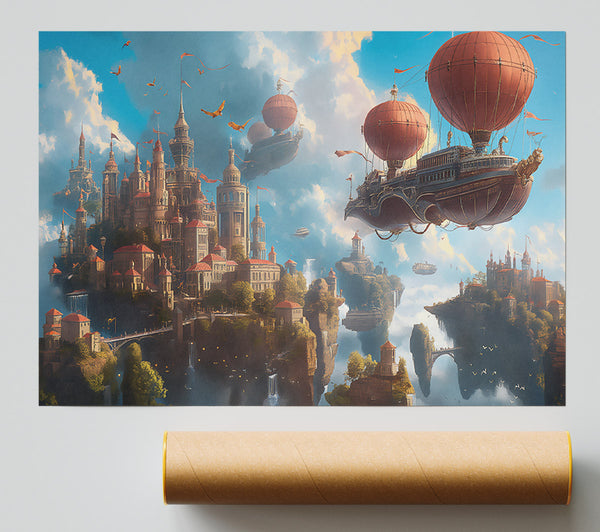 Crimson Sky City Poster