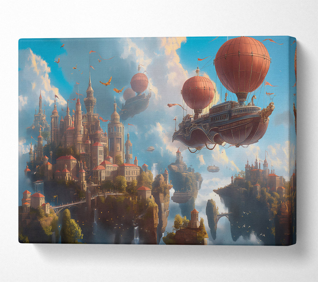  A Canvas Print of Crimson Sky City Canvas Wall Art