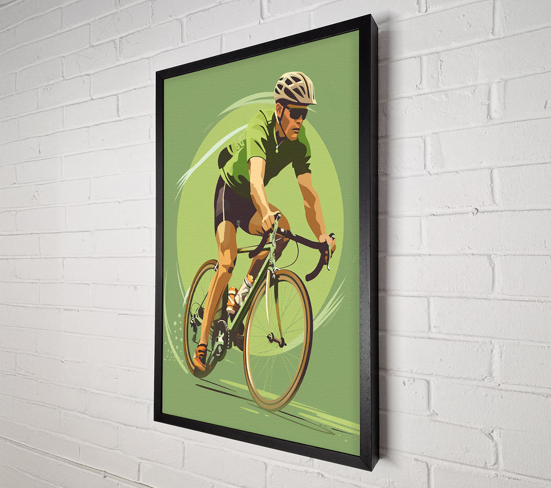  A Canvas Print of Green Pedal Pusher. Canvas Wall Art