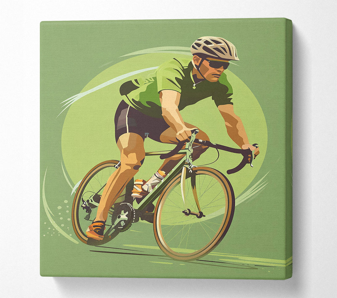  A Canvas Print of Green Pedal Pusher. Canvas Wall Art