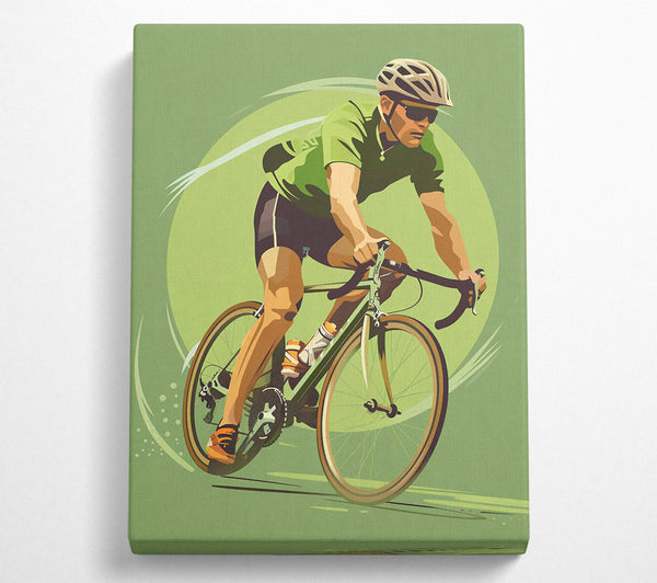  A Canvas Print of Green Pedal Pusher. Canvas Wall Art
