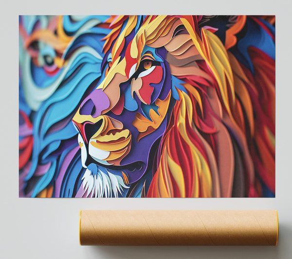 Crimson Lion'S Mane Giclee Print