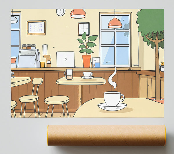 Creamy Coffee Shop Poster