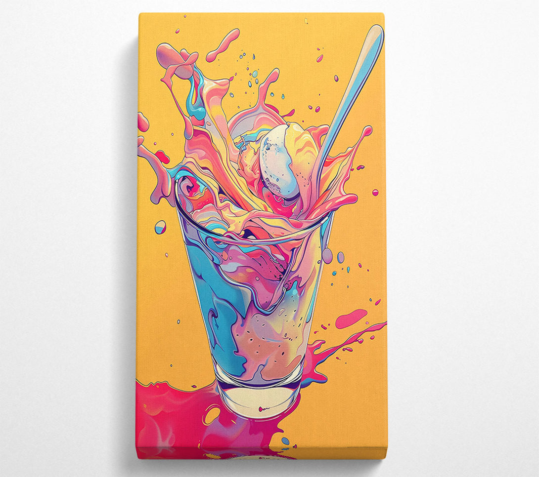  A Canvas Print of Pink Liquid Explosion Canvas Wall Art