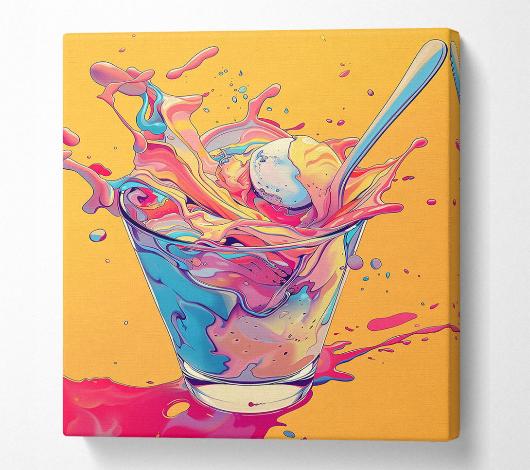  A Canvas Print of Pink Liquid Explosion Canvas Wall Art