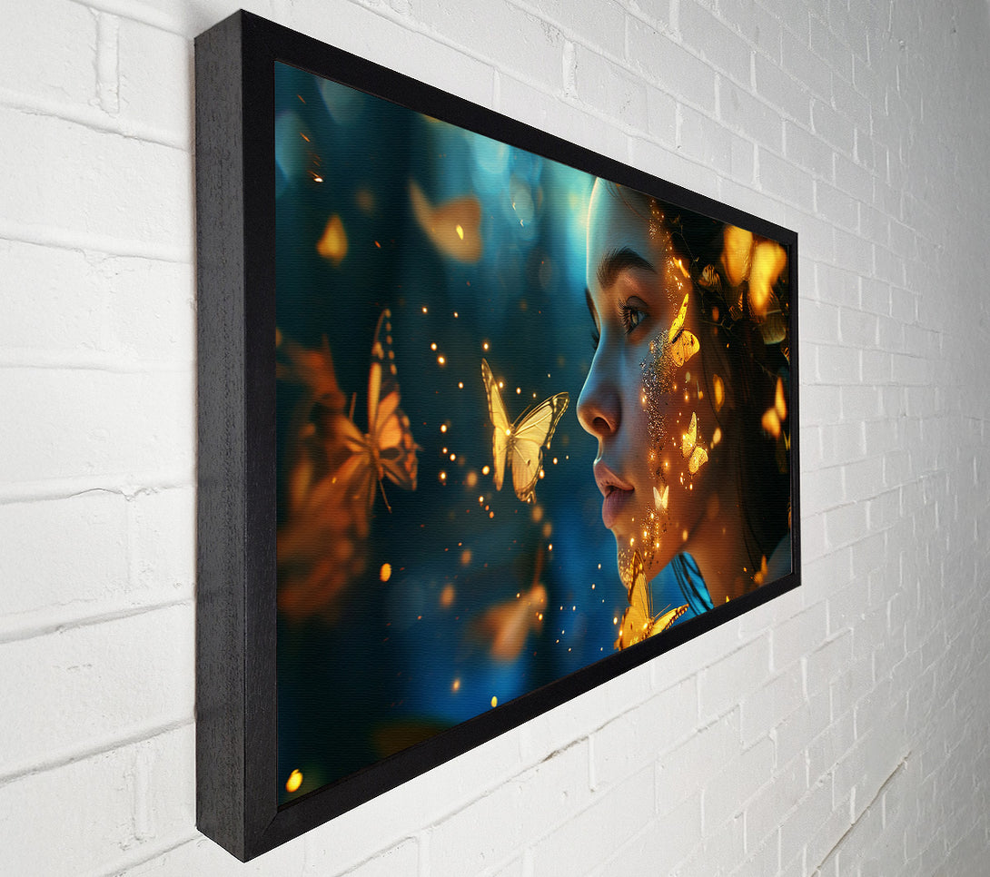  A Canvas Print of Golden Butterfly Dreams Canvas Art