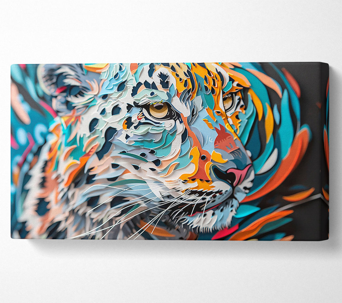  A Canvas Print of Azure Paper Tiger Canvas Wall Art