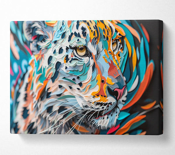  A Canvas Print of Azure Paper Tiger Canvas Wall Art