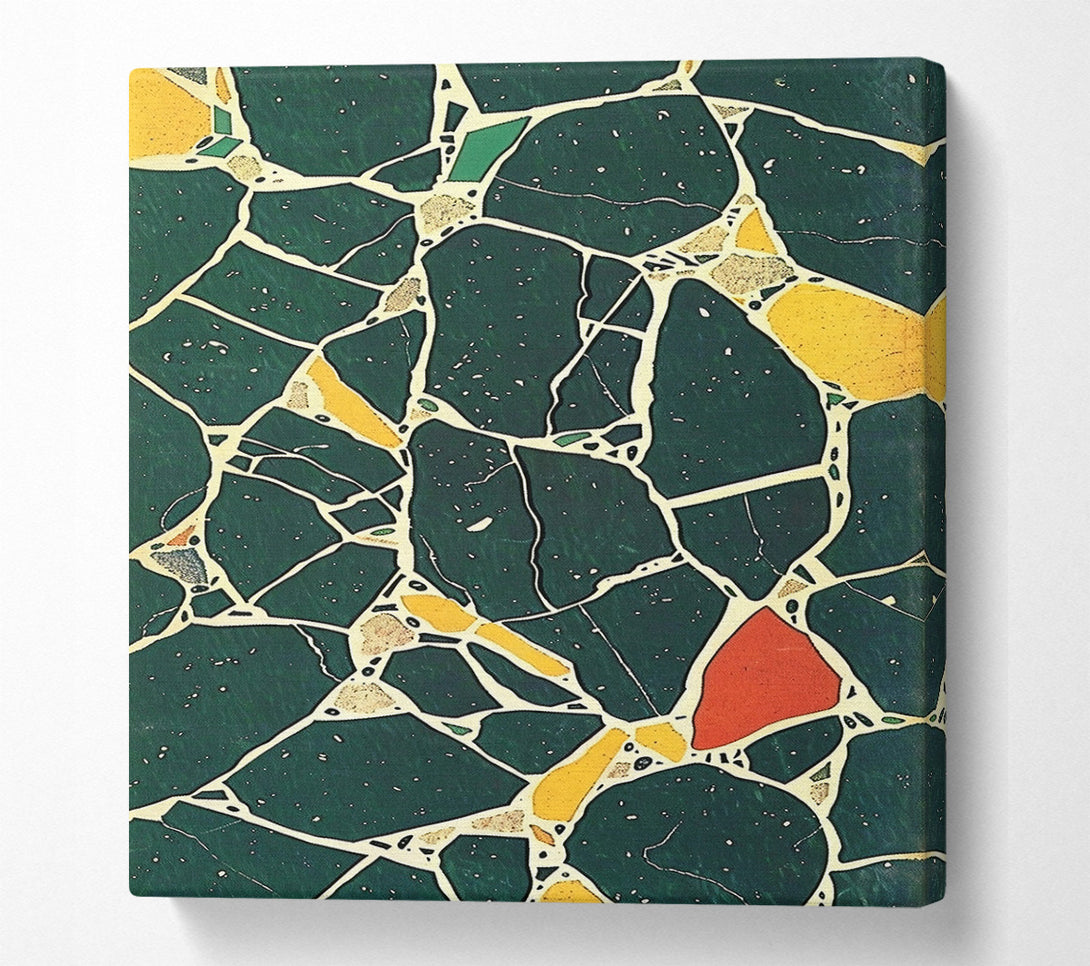  A Canvas Print of Emerald Cracked Dreams Canvas Wall Art
