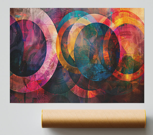 Crimson Circle Dance Print