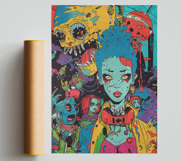 Yellow Cyber Dreams Giclee Print