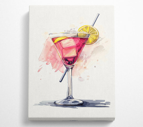  A Canvas Print of Pink Sunset Martini Canvas Print