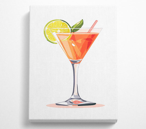  A Canvas Print of Orange Sunset Cocktail Canvas Art