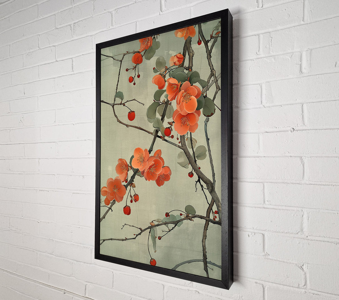  A Canvas Print of Coral Blossom Branch Canvas Print