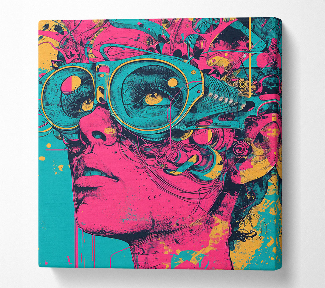  A Canvas Print of Pink Goggles Vision Canvas Art