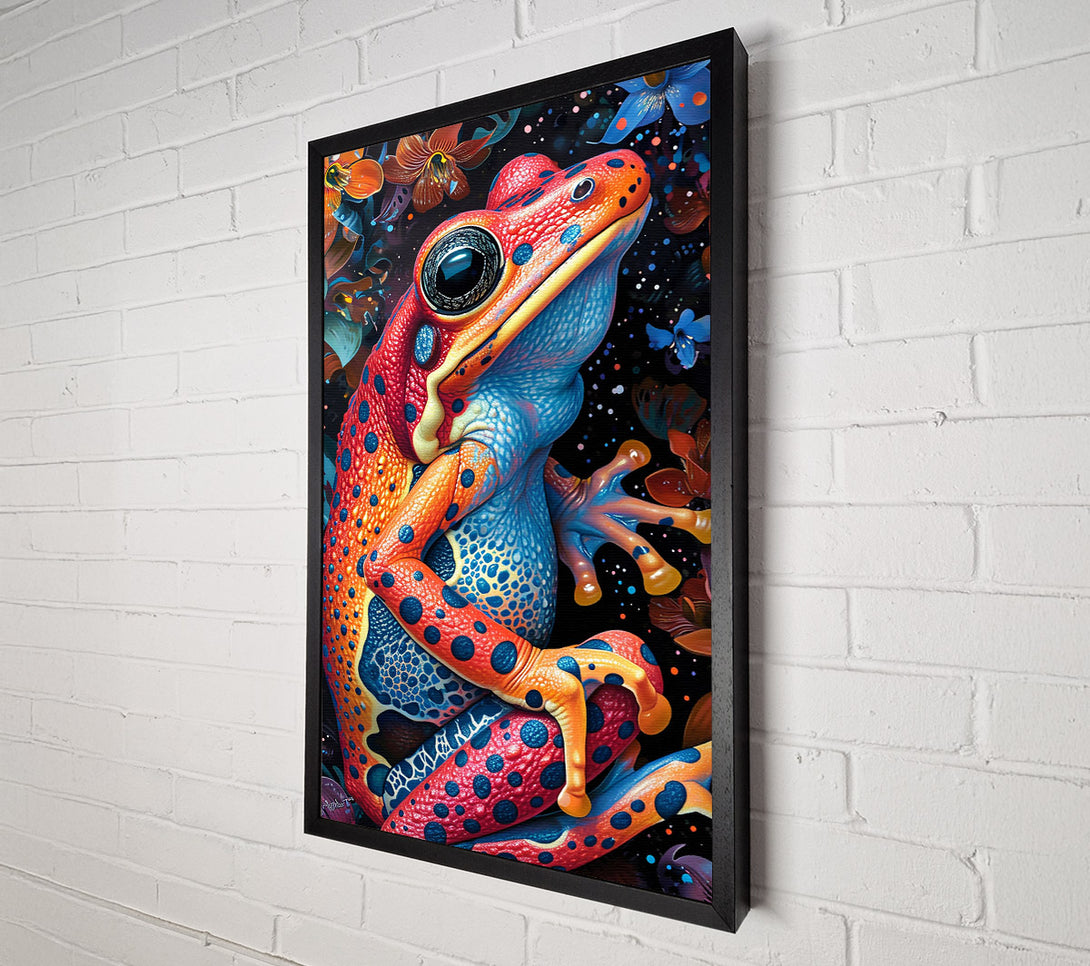  A Canvas Print of Azure Spotted Amphibian Canvas Wall Art