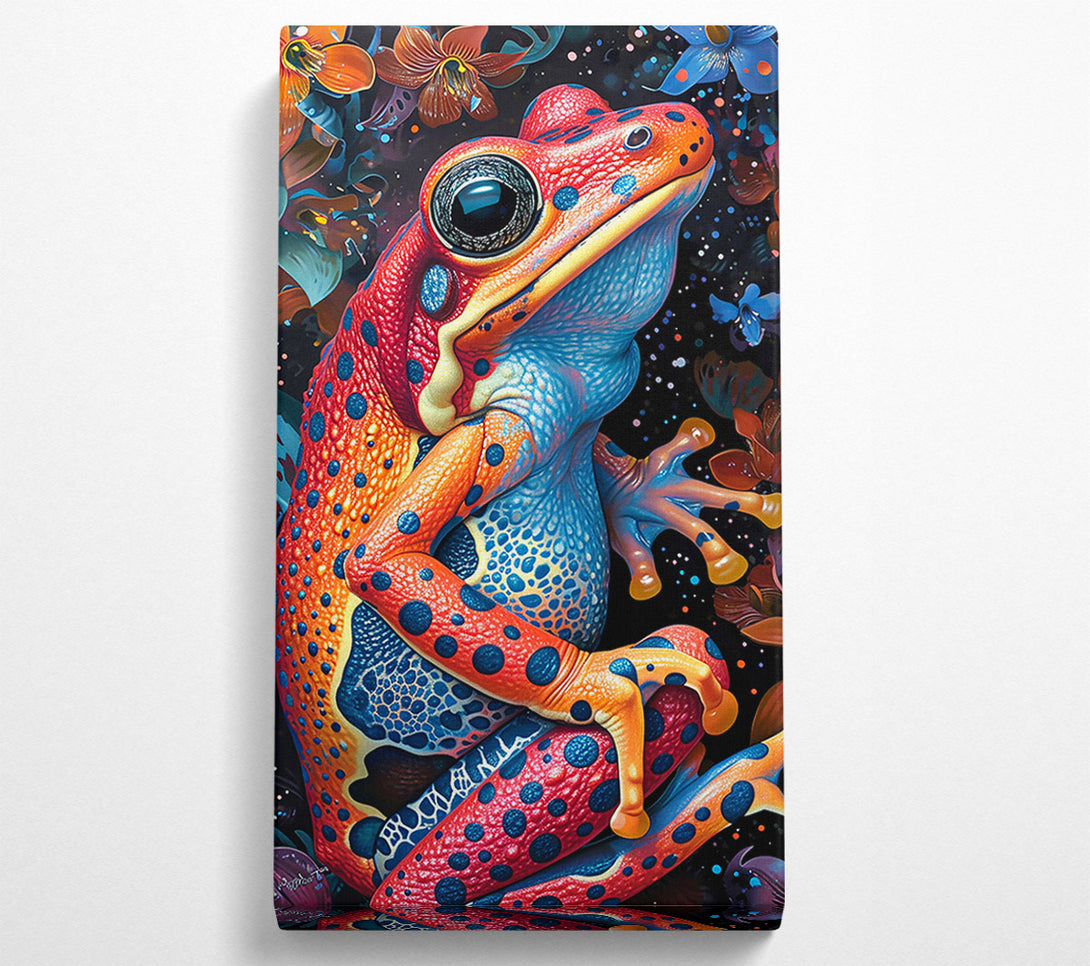  A Canvas Print of Azure Spotted Amphibian Canvas Wall Art
