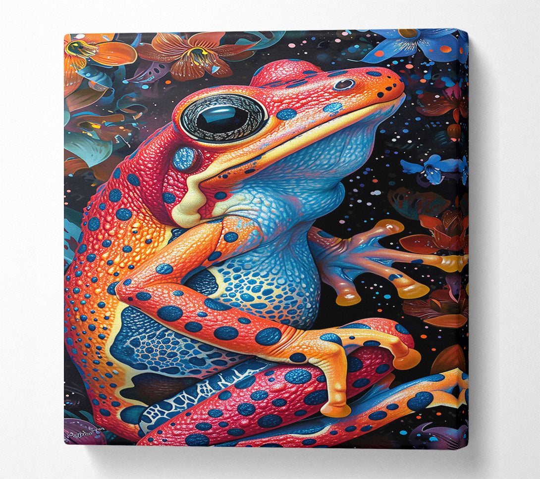  A Canvas Print of Azure Spotted Amphibian Canvas Wall Art