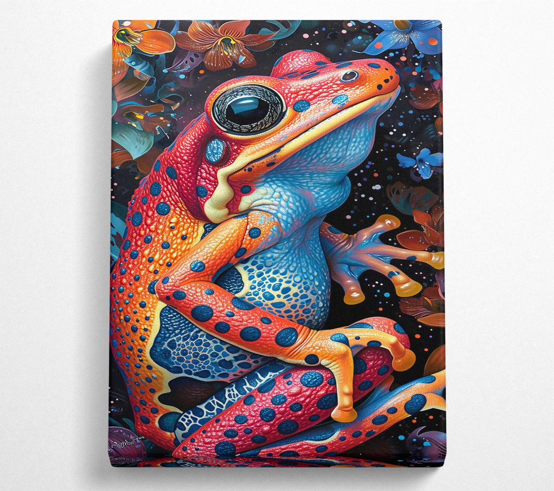  A Canvas Print of Azure Spotted Amphibian Canvas Wall Art