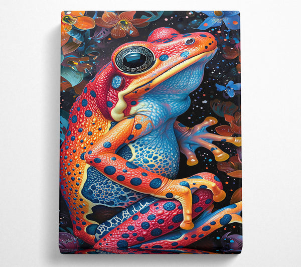  A Canvas Print of Azure Spotted Amphibian Canvas Wall Art
