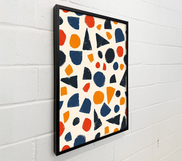 Navy Blue Abstract Shapes
