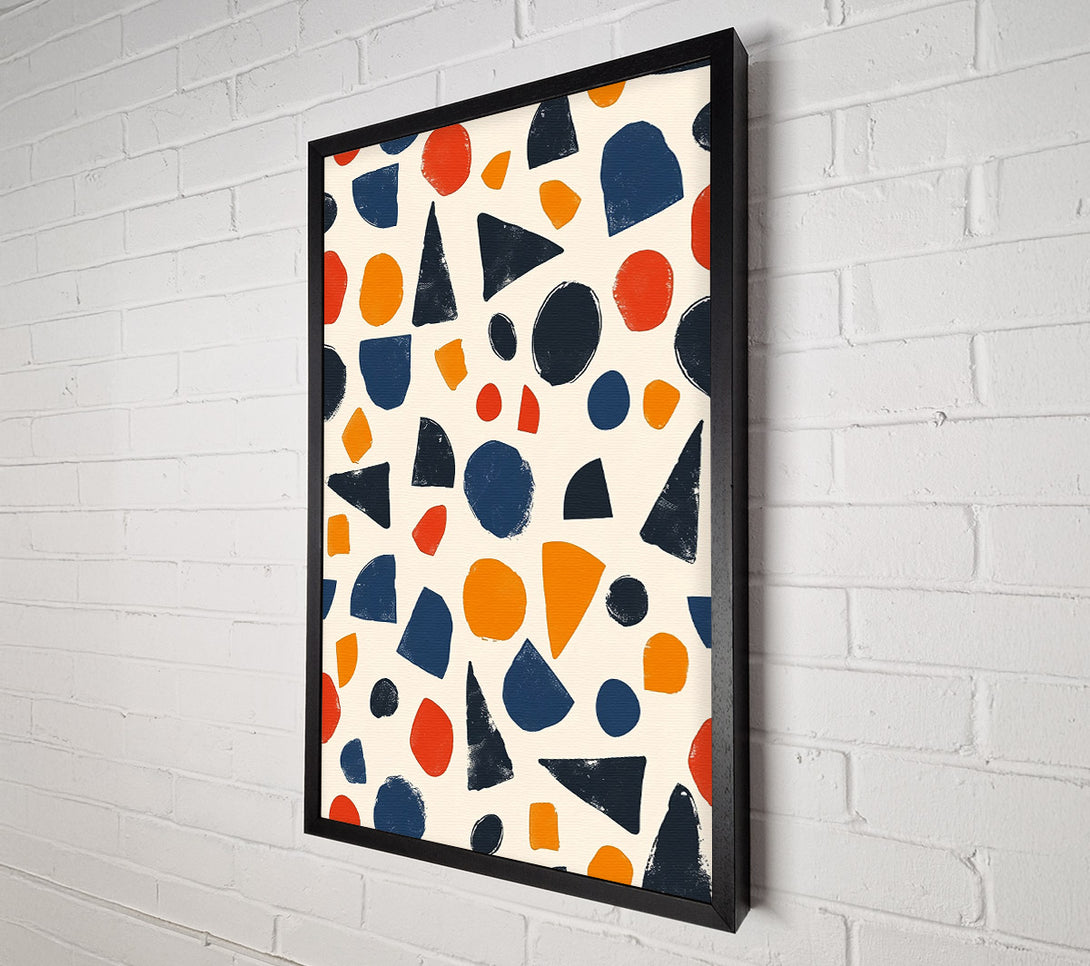  A Canvas Print of Navy Blue Abstract Shapes Canvas Print