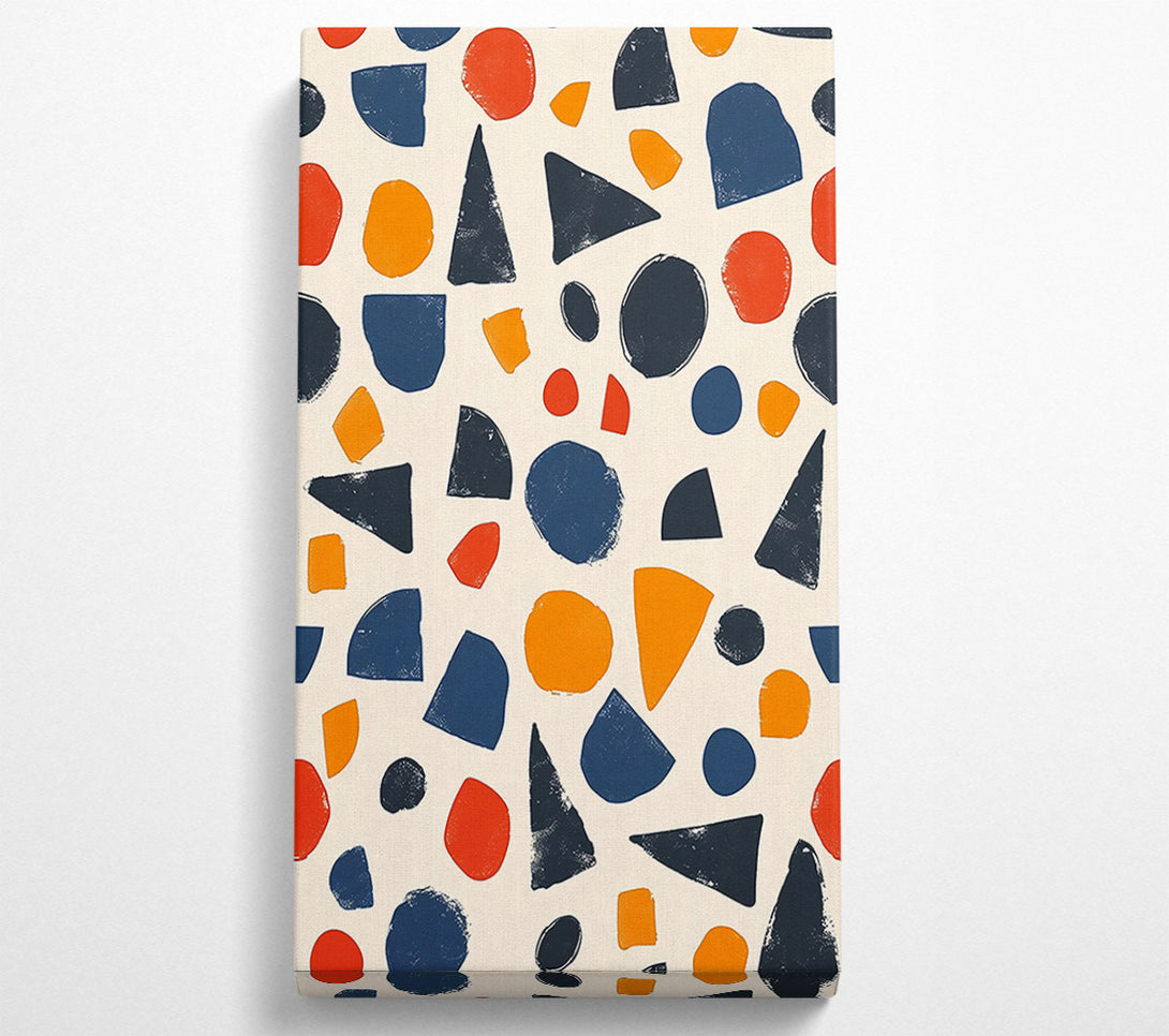  A Canvas Print of Navy Blue Abstract Shapes Canvas Print