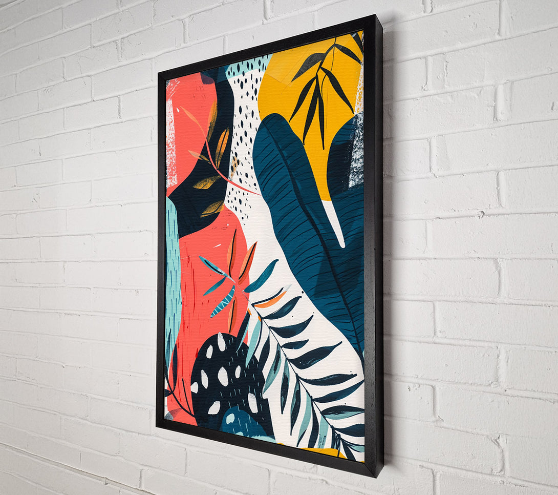  A Canvas Print of Coral Jungle Abstract Canvas Wall Art