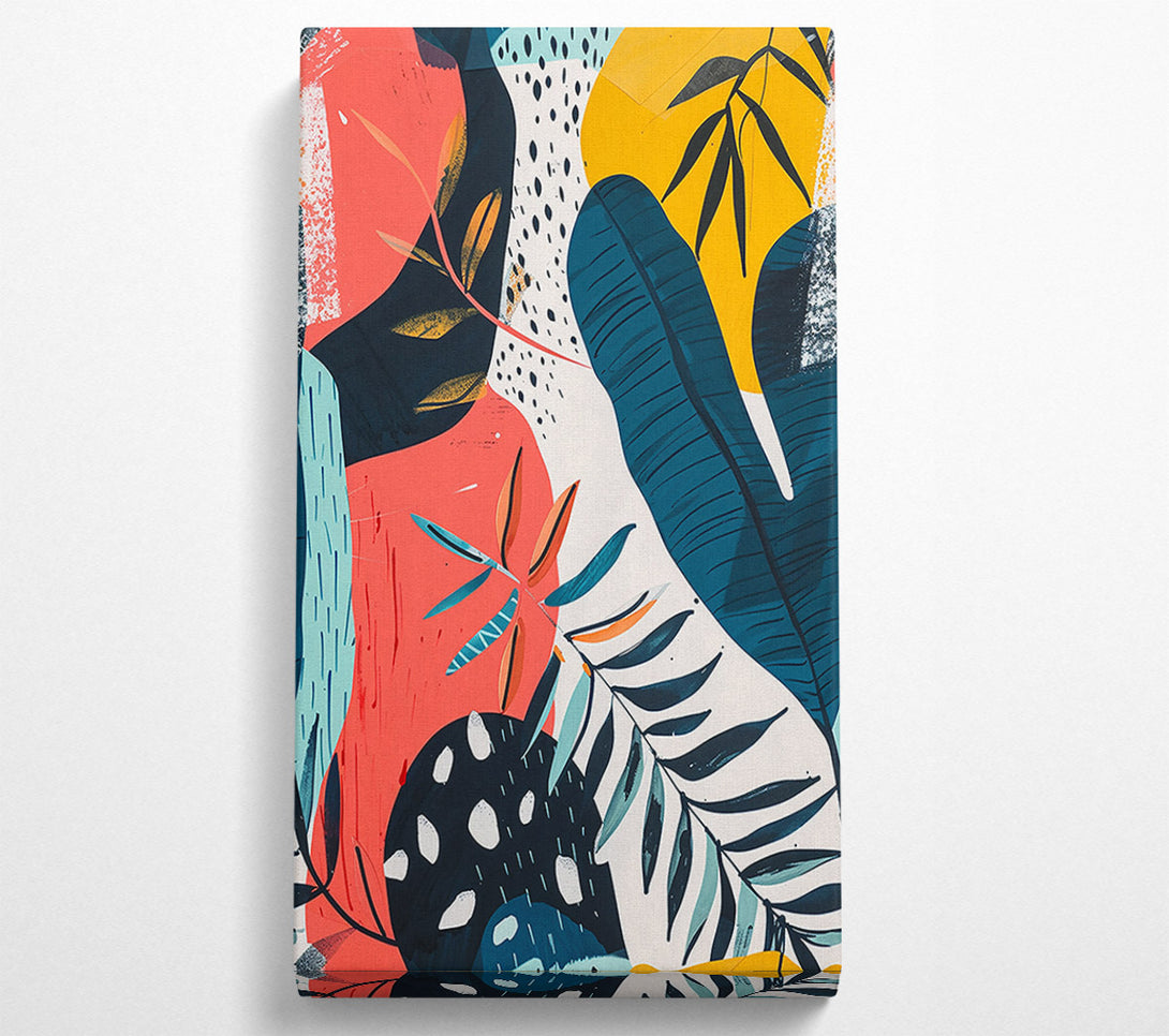  A Canvas Print of Coral Jungle Abstract Canvas Wall Art