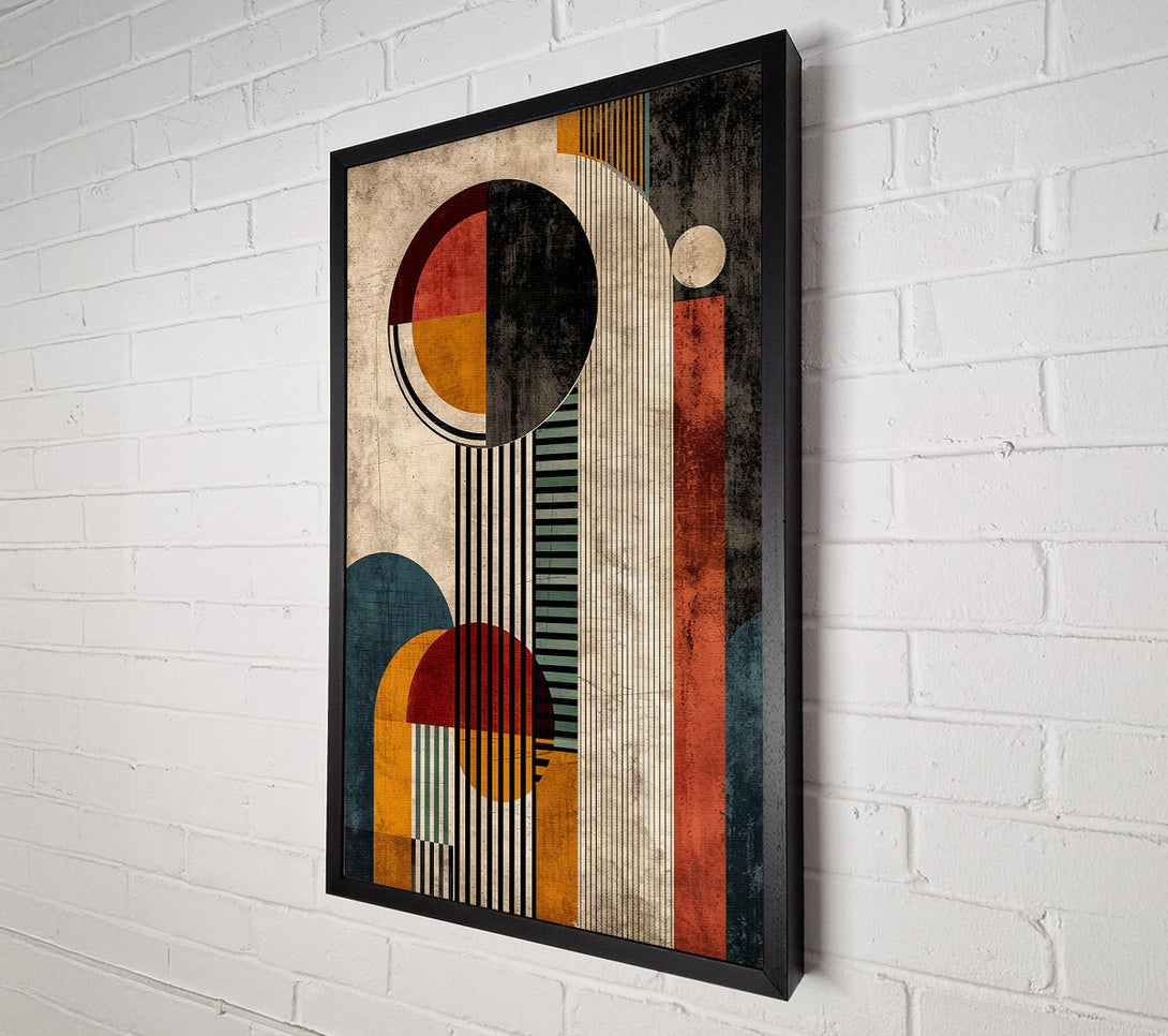  A Canvas Print of Orange Retro Abstract Canvas Art