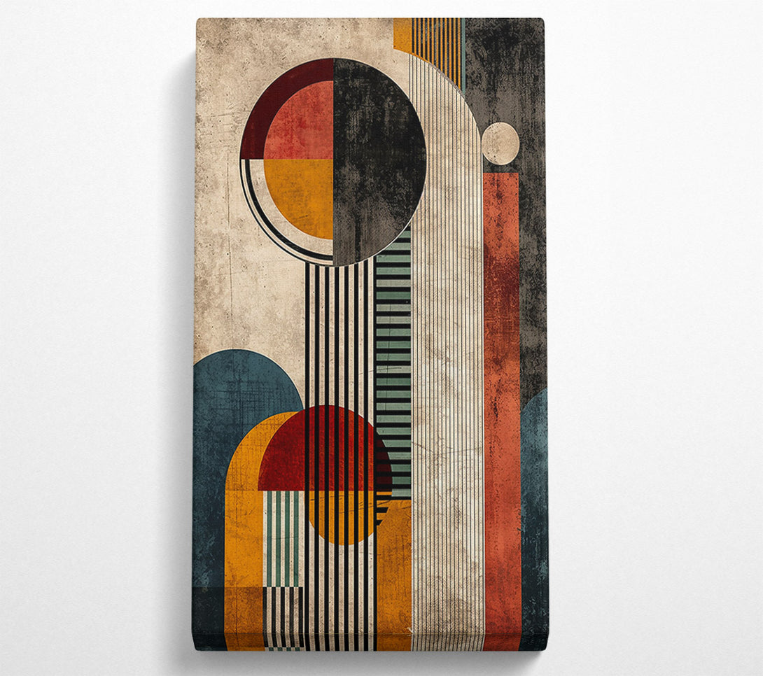  A Canvas Print of Orange Retro Abstract Canvas Art