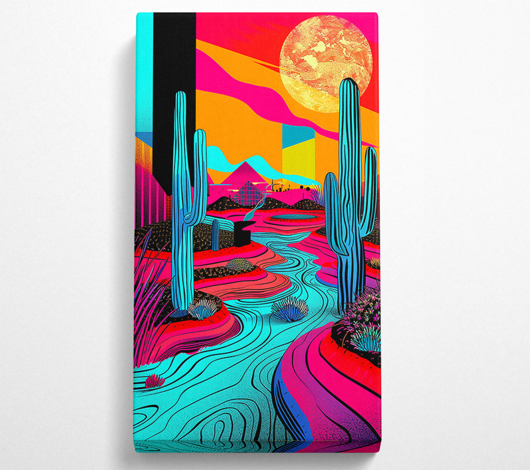  A Canvas Print of Cyan Desert Stream Canvas Print