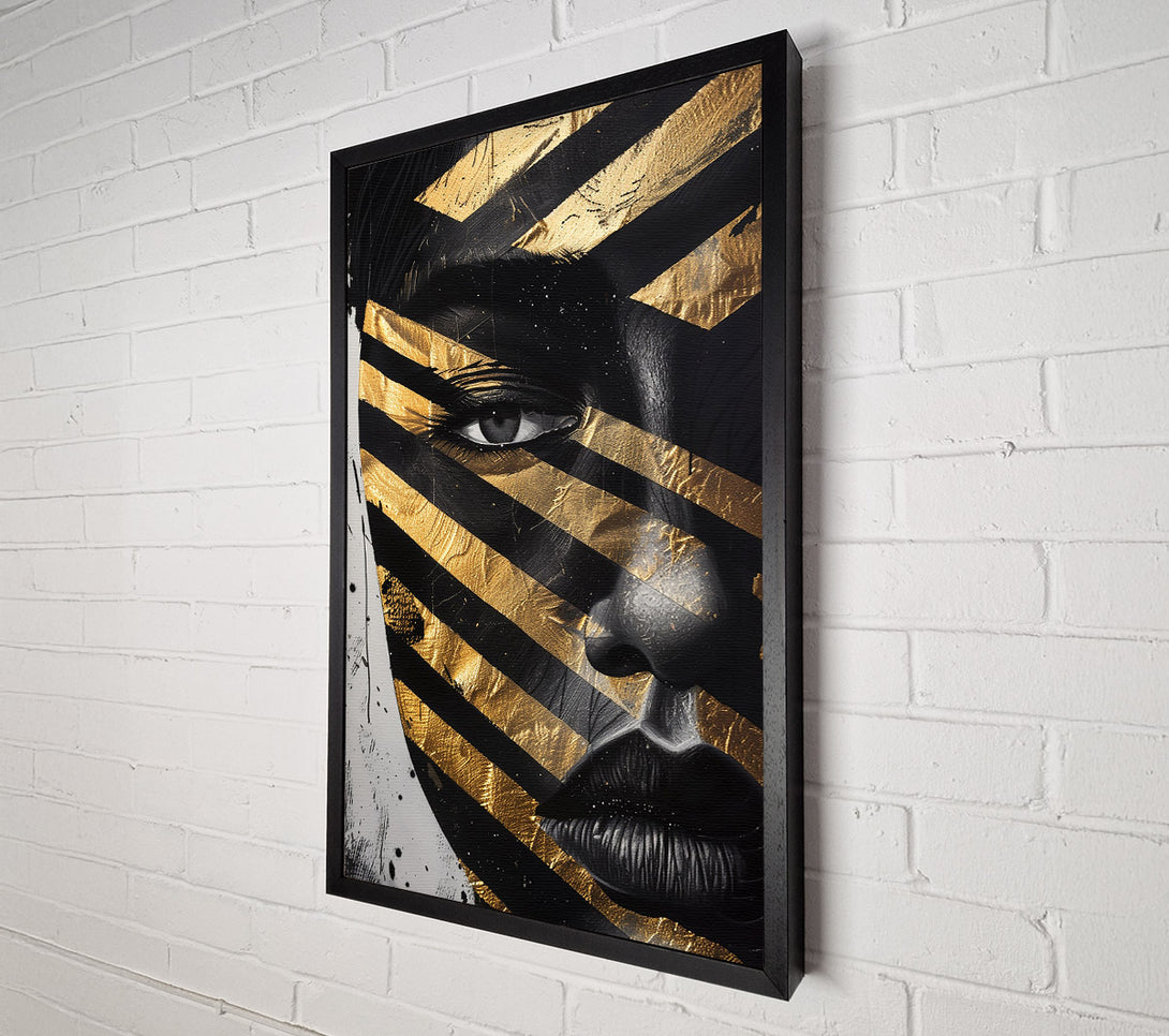  A Canvas Print of Golden Striped Gaze Canvas Wall Art