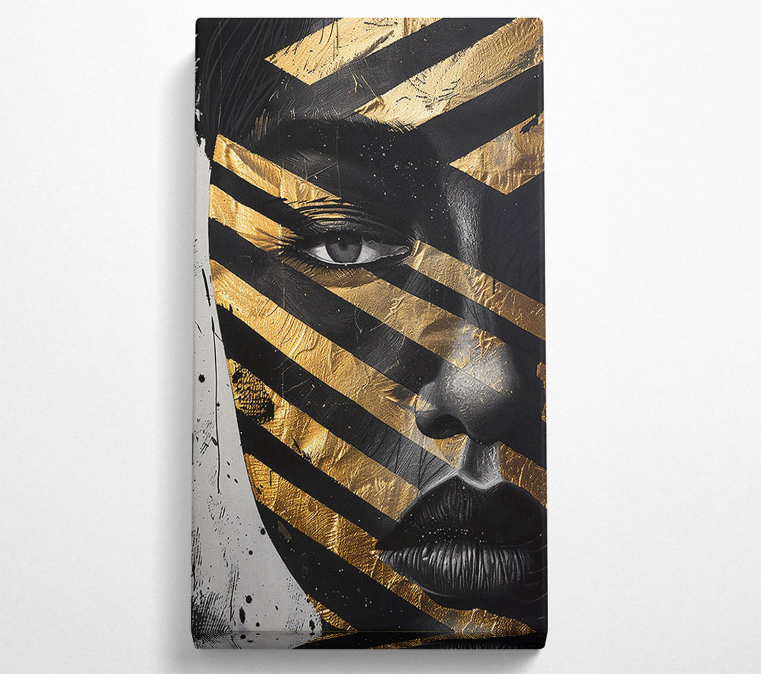  A Canvas Print of Golden Striped Gaze Canvas Wall Art