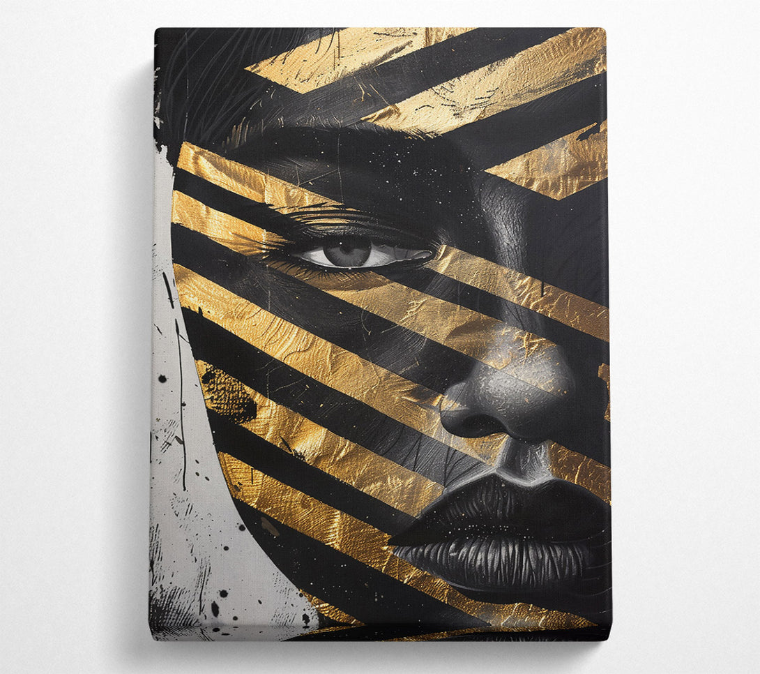  A Canvas Print of Golden Striped Gaze Canvas Wall Art