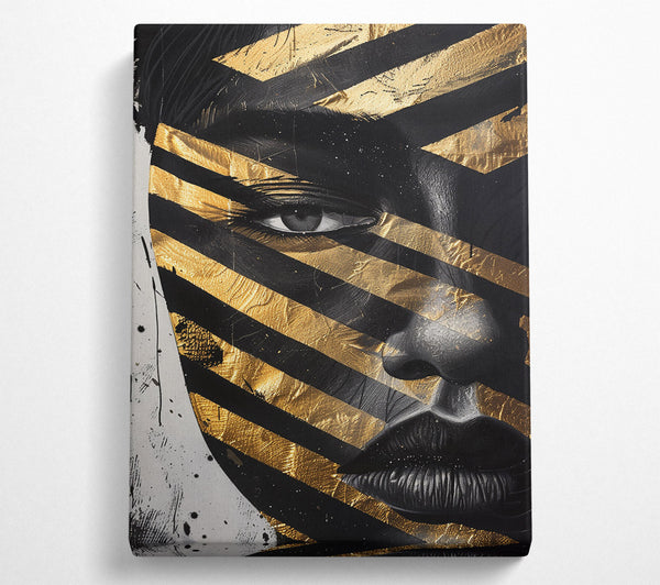  A Canvas Print of Golden Striped Gaze Canvas Wall Art