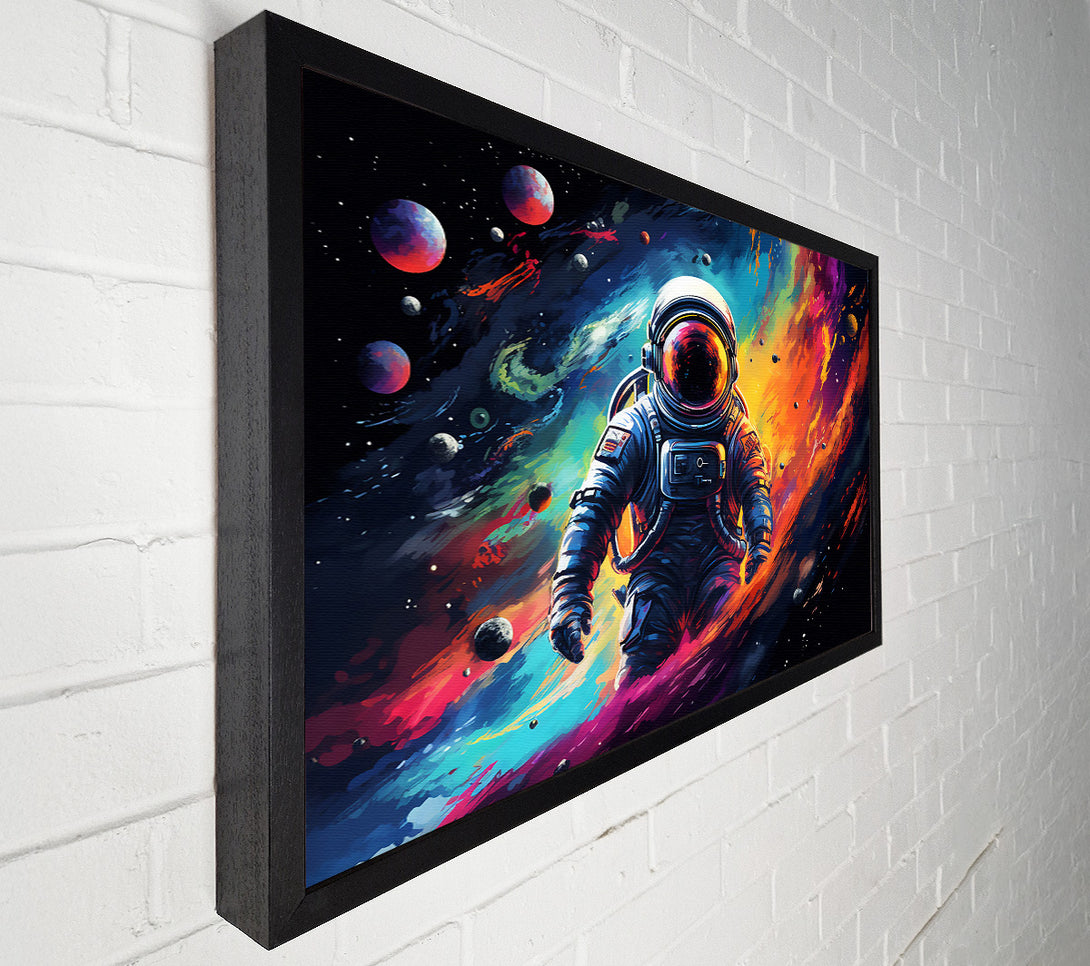  A Canvas Print of Orange Cosmic Dive Canvas Print