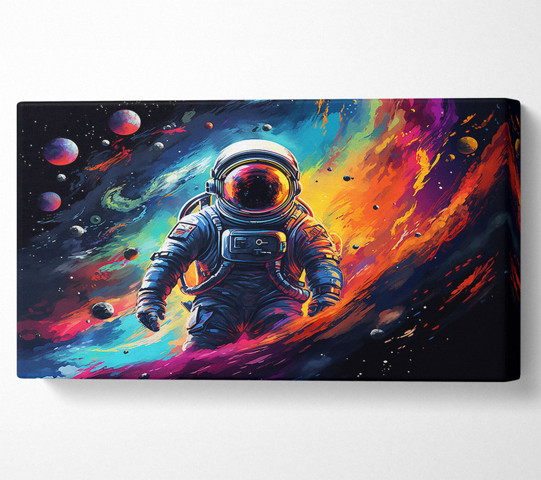  A Canvas Print of Orange Cosmic Dive Canvas Print