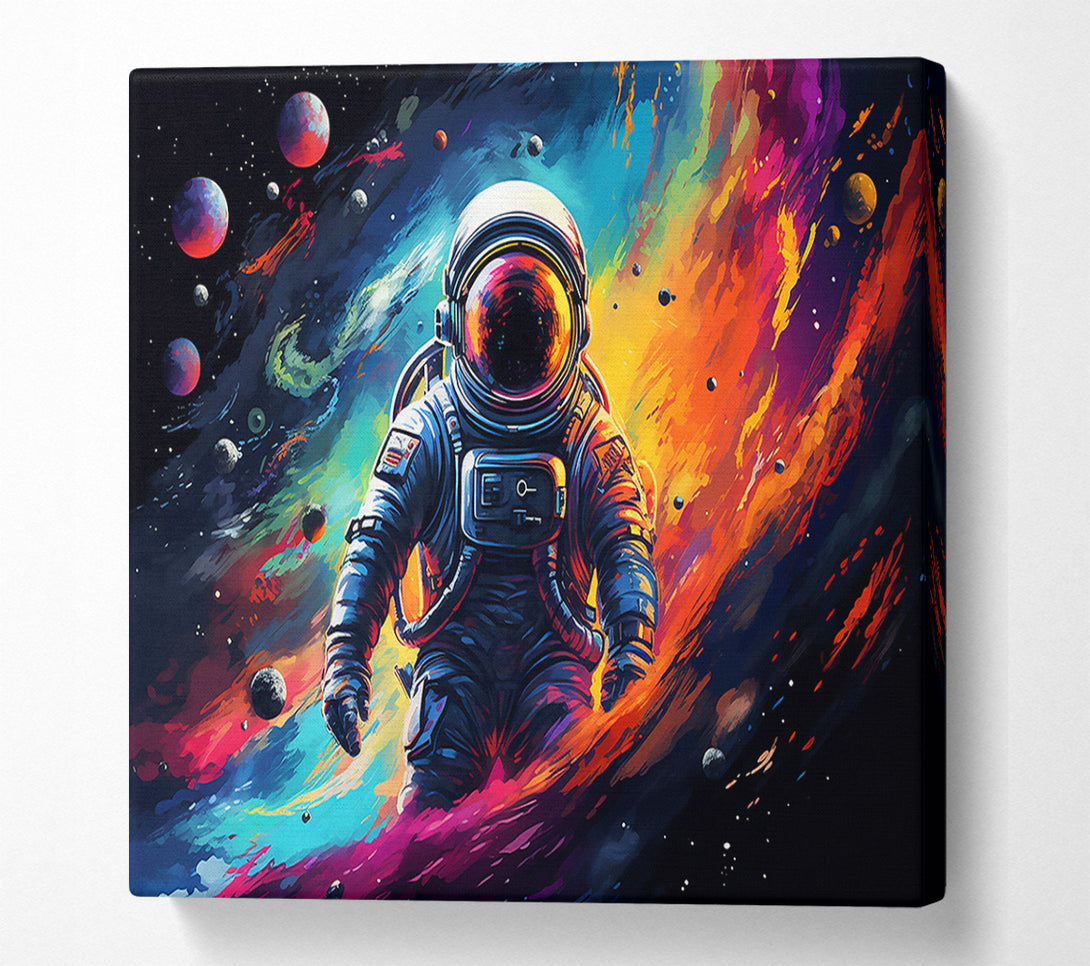  A Canvas Print of Orange Cosmic Dive Canvas Print
