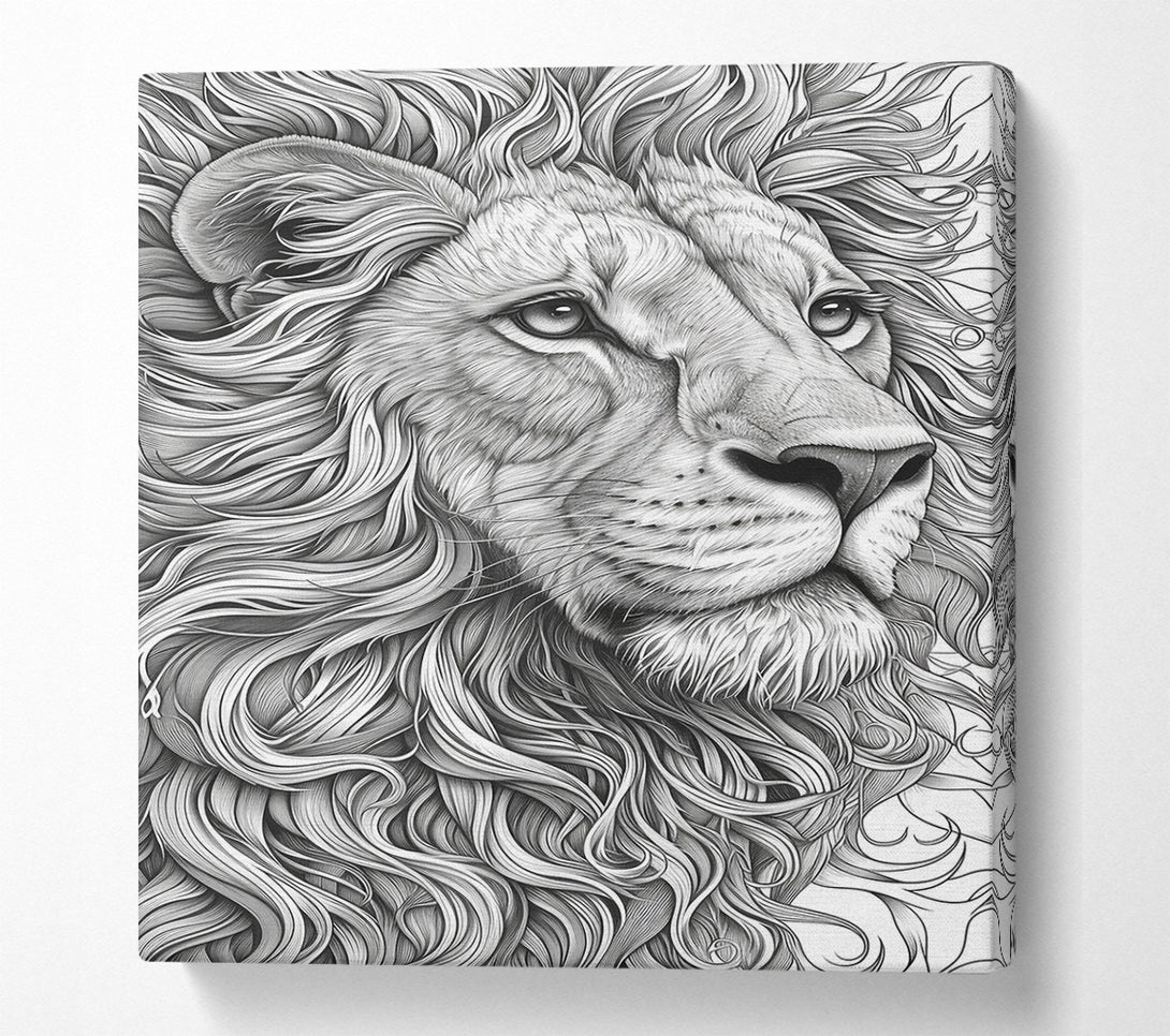  A Canvas Print of The Silver Mane Canvas Art