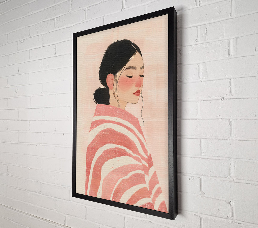  A Canvas Print of Rose-Tinted Stripes Canvas Wall Art