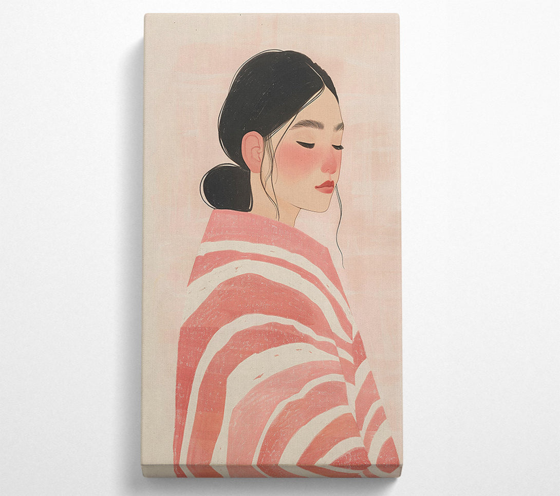  A Canvas Print of Rose-Tinted Stripes Canvas Wall Art
