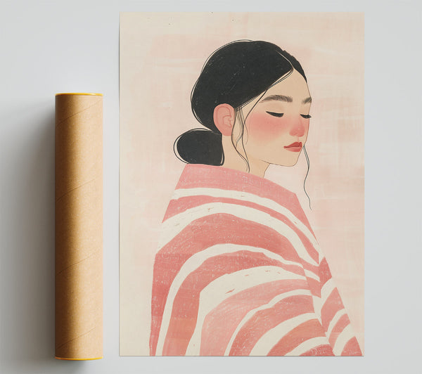 Rose-Tinted Stripes Poster