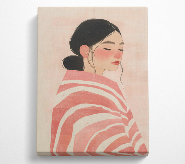  A Canvas Print of Rose-Tinted Stripes Canvas Wall Art