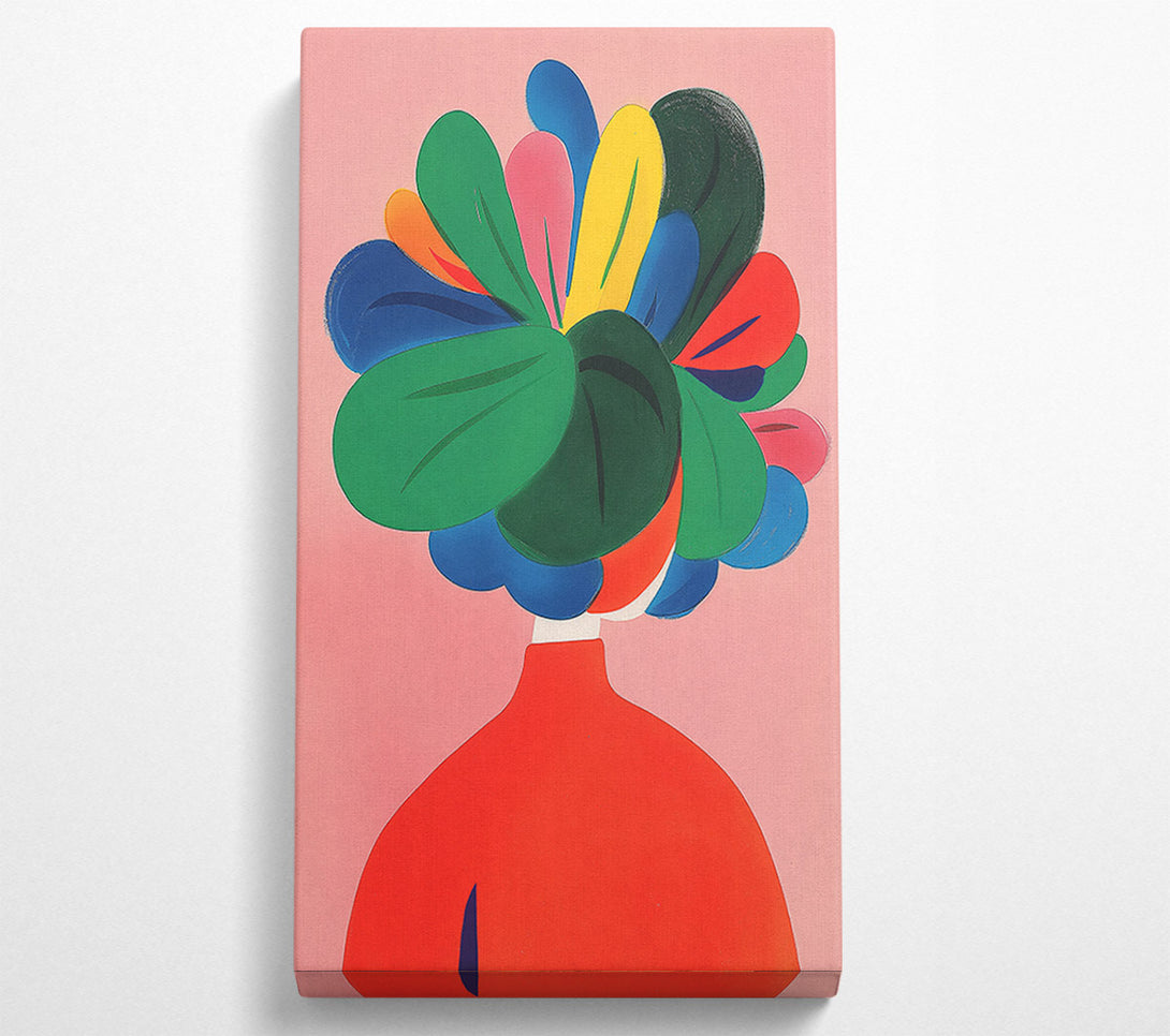  A Canvas Print of Red Bloom Headpiece Canvas Art