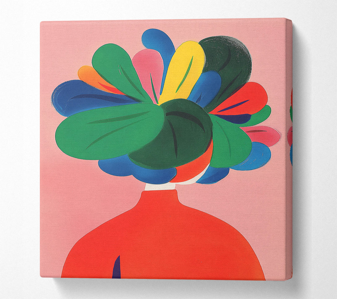  A Canvas Print of Red Bloom Headpiece Canvas Art